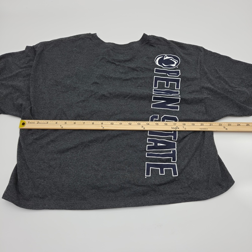 Champion Penn State Nittany Lions Cropped T-Shirt XL Gray Vertical Back‎ Graphic - Picture 5 of 7